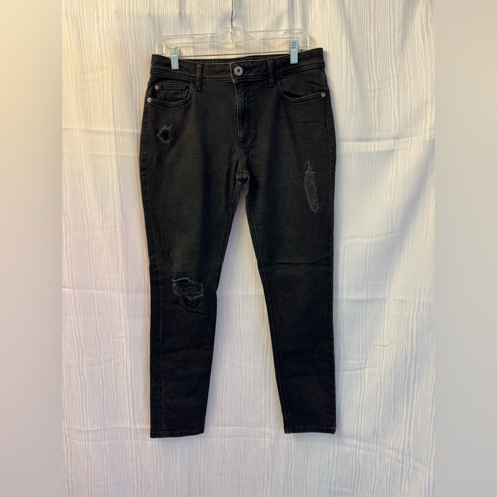 DL1961 Black Skinny Jeans Distressed Modern Fit